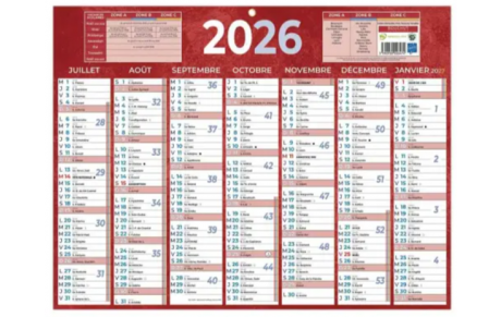 Calendrier exterieur Grand Est 2026